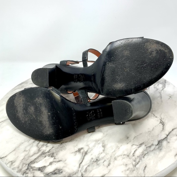 Via Spiga Ruslana Open Toe Black Minimalist Sandal 8 Summer Cocktail Resort Chic - Picture 8 of 16